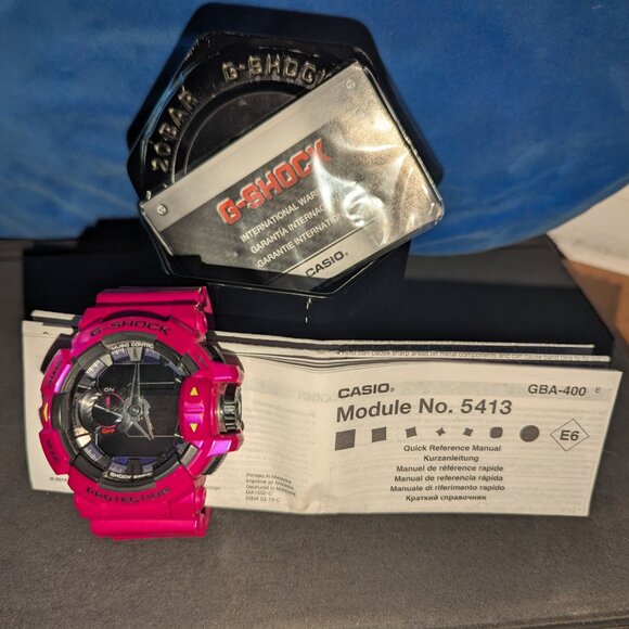 ##ULTRA-RARE/MINT## Casio G-SHOCK G’MIX GBA-400 Unisex Pink Black Digital Watch - Picture 10 of 14